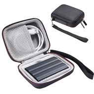 Hard Carrying Case with Mesh Bag&Hand Strap EVA Hard Drive Case External Hard Drive Bag for Samsung 