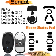 Teflon Mouse Skates Feet Mouse Glides for Logitech G102 G304 Logitech G pro x Superlight 1/2