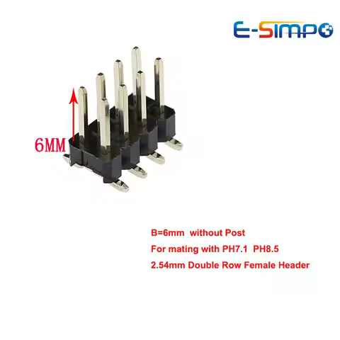 10pcs 2.54mm SMD SMT Double Row 2*3/4/5/6/7/8/10/12/15/20/40P Rohs Gold-plated Vertical PCB Surface 