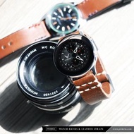 🇭🇰 FREE SHIPPING ⌚️ PRIMRIA Leather Wrist Straps for Samsung Galaxy Watch Active 2 / 40mm / 44mm  意大利手工 💯Handmade 真皮錶帶