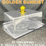 GOLDEN SUNKIST Acrylic rectangular plastic bread cake stand TK1003 plain
