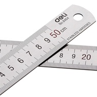 1pc Office Desk steel ruler straight ruler metal ruler stainless steel ruler 15cm 20cm 30cm 50cm