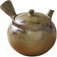 J-kitchens Tokoname Ware Teapot, Made in Japan, Easy to Use, Natural, 7.8 fl oz (200 cc)