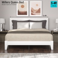 Tomato Home Millers Queen Bed Frame with Headboard | Katil Queen | Queen Size | Bedframe | Double Bed