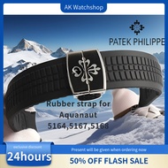 Rubber Strap for Patek Philippe Aquanaut 5164 5167,5168 – Soft Silicone Watch Band, Durable & Comfor