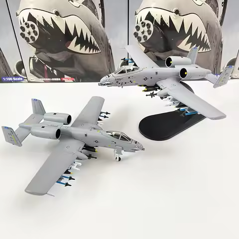 1:100 Scale US A-10 A10 Thunderbolt II Attack Plane Fighter Diecast Metal Airplane Aircraft Model