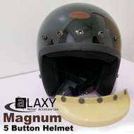 Magnum 5 Button Helmet (Black)