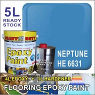 HE 6631 NEPTUNE  ( 5L ) HEAVY DUTY BRAND Two Pack Epoxy Floor Paint - 4 Liter Paint + 1 Liter hardener