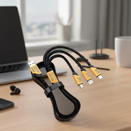 Multi USB 3 in 2 Charging Cable, USB A to Type C/Lt/Micro USB, Fast Charger for iPhone/Type C/Micro 