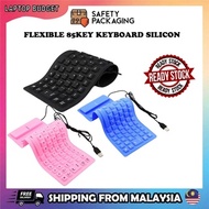 Flexible 85key Computer Keyboard Silicone Mute Soft Keyboard USB Wired Portable Mini Laptop Pc Foldi