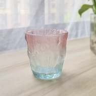 Set of 6 Eye-catching Pink and Blue Mixed Glass Cups, Used to Enjoy Wine or Tea 047-1P 260ML 9x8cm