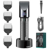 ปัตตาเลี่ยนตัดผมสำหรับผู้ชาย Mesin Potong Rambut Listrik ปัตตาเลี่ยน VGR ปัตตาเลี่ยนจอแสดงผลแอลอีดีป