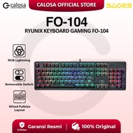SADES RYUNIX GAMING KEYBOARD FO-104 FO 104 MECHANICAL FULLSIZE LAYOUT