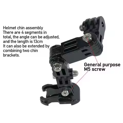 Motorcycle Helmet Mount Curved Adhesive Arm For GoPro Hero6/5/4 Extension Fixing Bracket For DJI Cam
