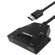 HDMI Splitter 1 in 2 Out(9 inch HDMI Cable, LED Indicators), 4K30HZ HDMI Display Duplicate/Mirror, S