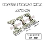2 PASANG Engsel Sendok Mini Lenaga LM Lemari Kayu Aluminium Olympic 26mm