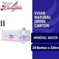 Evian Natural Mineral Water 330ml Bundle of 24