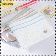LIKE File Bag, A4/A5 Polka Dot Design Handbag, Cartoon Large Capacity Three Layers Exam Papers Stora