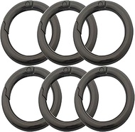 6 pcs 3 inch (75 mm) Big Round Carabiners Clips Metal Trigger Spring O Rings Snap Hooks DIY Charms A