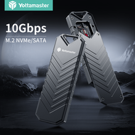 Yottamaster 10Gbps M.2โลหะผสมสังกะสีแบบคู่โปรโตคอล SSD M.2 NVMe/ฮาร์ดดิสก์ SATA ประเภทเคส USB3.2 Gen