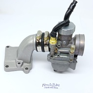 ชุดคาร์บูเรเตอร์ RC100 พร้อมแป้นคาบูโตและคอหรีด สำหรับมอเตอร์ไซค์ Universal