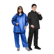 Jas Hujan Jaket Celana Bahan Parasut Karet Tebal Waterproof - 80929