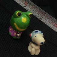 史努比+青蛙公仔擺飾品二個合售@ c155