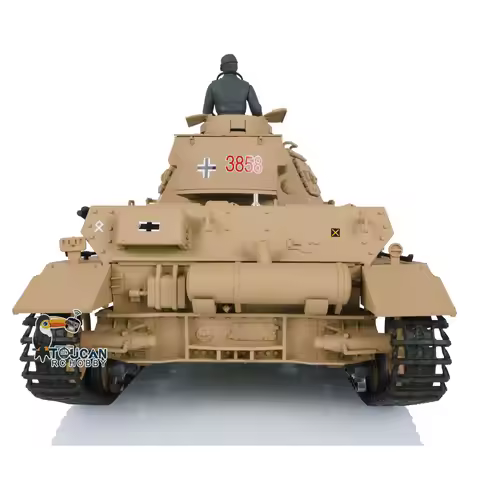 2.4G Heng Long 1/16 Scale 7.0 Plastic German Panzer IV F RTR RC Tank Model 3858 Toys for Adults TH17