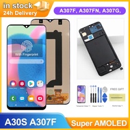 OLED For Samsung Galaxy A30s LCD Display with Touch Screen Digitizer with Fingerprint For SamsungA30s A307F A307G Screen