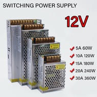 สวิทชิ่ง SWITCHING POWER SUPPLY 12V 5A/60W 10A/120W 15A/180W 20A/240W 30A/360W 12โวลล์ สำหรับอุปกรณ์ใช้ไฟ12V