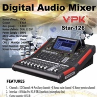 Digital Audio Mixer VPK STAR 126 12Ch+Output 8XLR+6Aux Ch+Dual 32 DSP