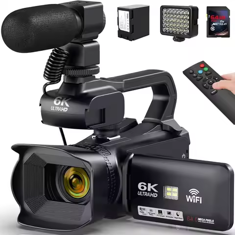 4K Ultra HD Professional Video Cameras for Photography 18X Digital Zoom YouTube Live Streaming Camco
