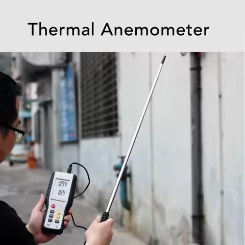 HT9829 Thermal Anemometer LCD Display High Sensitivity Multifunctional Handheld Wind Speed Meter Tem