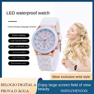 Geneva Unisex Silicone Jelly Gel Quartz Analog Sports Wrist Watch Ladies Classic Gel Silicone Jelly watch