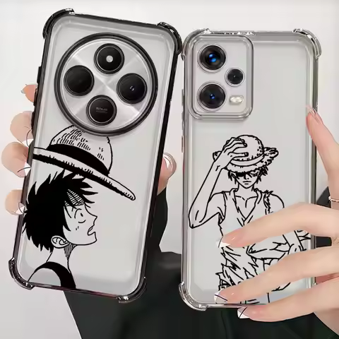 Phone Case for Xiaomi Redmi A3 K80 Pro A3X A5 13C K80 5G 14C Clear Cover One Piece Luffy Of The Stra