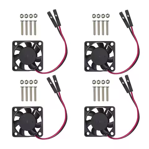 4PCS Brushless CPU Cooling Fan Heatsink Cooler Radiator 3.3V 5V For Raspberry Pi4 Pi3 B+, Pi 3, Pi 2
