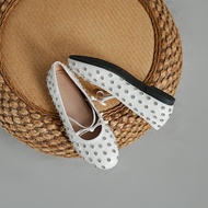 2 Colors Large Size 34-40 Flash Purchase Sheepskin ins Style Retro Round Toe Loafers Rhinestone Flat