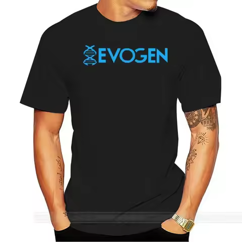 Evogen Black T Shirt cotton tshirt men summer fashion t-shirt euro size