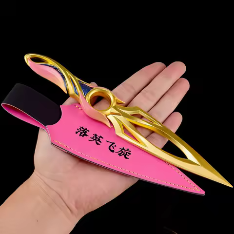 22cm Mystbloom Kunai with PU Sheath Keychain Valorant Game Peripheral Weapon Model Ninja Melee Full 