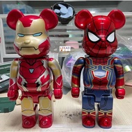 Bearbrick × Marvel - Spider-Man Iron Man 400% Gear Joint 28 cm be@rbrick Fashion Anime Action Figures / Toy / Collecion