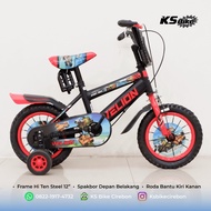 BMX Velion 12 Inch Sepeda Anak Laki Laki Umur 2 3 4 Tahun Roda Samping