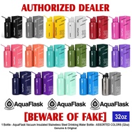 AQUAFLASK 32oz ALL COLORS Aqua Flask Wide Mouth with Flip Cap Spout Lid Flexible Cap Vacuum Insulated Stainless Steel Drinking Water Bottle Bottles or Tumbler Tumblers Authentic - 1 Bottle only