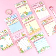 80/50 Sheets San-X SUMIKKO GURASHI Kawaii Animal Note Paper Simple Style Plaid Message Memo Pad Kawaii Origami Notepad Office Leave Message Office Stationery Supplies birthday gift
