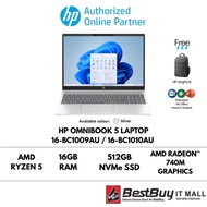 HP OmniBook 5 Laptop 16-bc1009AU/16-bc1010AU - Silver (Ryzen 5-8540U/16GB LPDDR5/512GB)