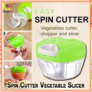 SPIN CUTTER Nicer Dicer Manual Vegetable Portable Chopper Kitchen Speedy Chopper Garlic
