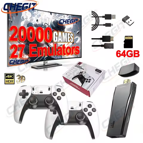 M8 PRO 64GB Game Stick 4K Video TV Game Console Wireless Gamepads Video Game 64G Classic Arcade Game