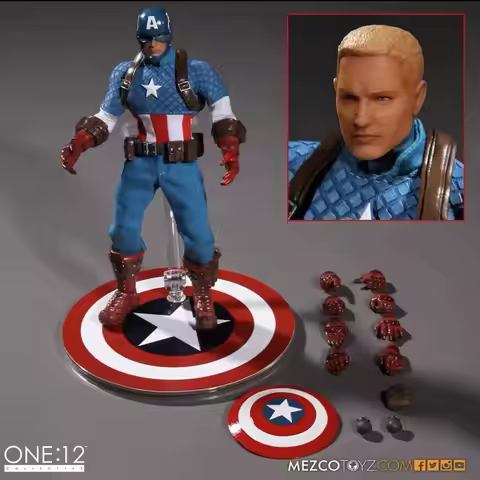In Stock Original Mezco Toyz ONE:12 Captain America Anime Action Collection Figures Model Toys Gifts
