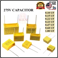 275V Fan Capacitor 275VAC Safety Capacitor 0.1UF /  0.22UF /  0.47UF / 0.68UF / 1.0UF