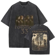 Esquie Clair Obscur Expedition 33 Vintage Graphic T Shirts Men Gothic Classic Punk Short Sleeve T-sh