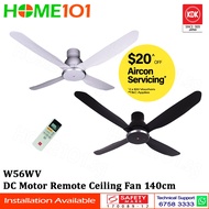 KDK Motor Ceiling Fan with DC Motor Remote Control 140cm W56WV